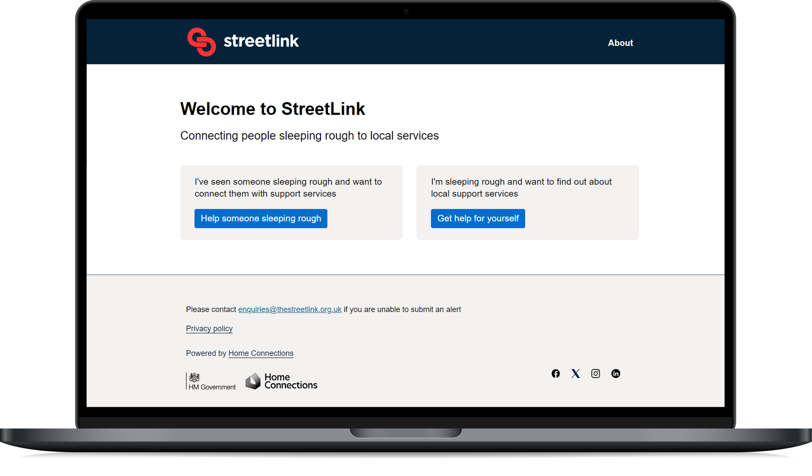 streetlink website 