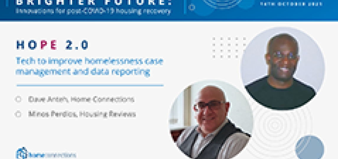 Banner with details of HOPE 2.0 slot at the Brighter Future Conference