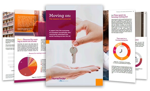 front cover and pages of the 'moving on: the reasons and outcomes' white paper